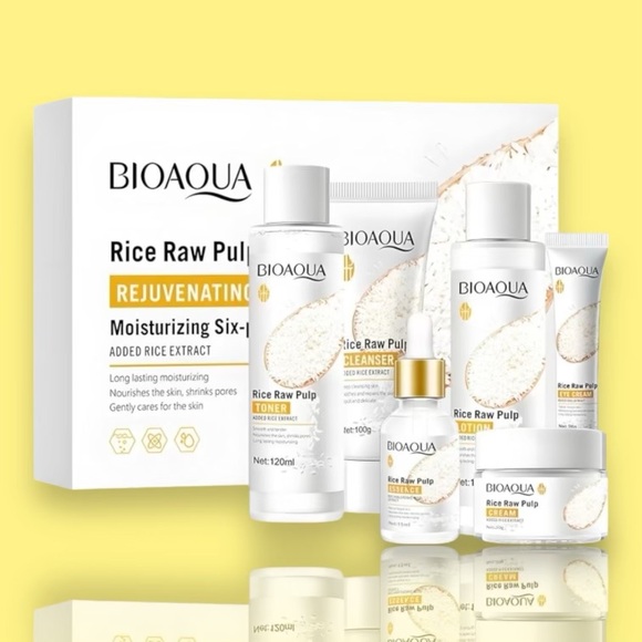 Bioaqua | Rice Raw Pulp Skincare set of 6pcs | Puree Moisturizing & Rejuvenating - Picture 7 of 12